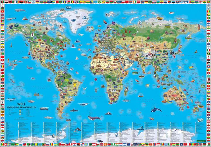 Image du produit Carte du monde pour enfants, 1:20.000.000, pliée, freytag & berndt