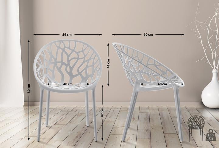 Produktbild CLP 4er Set Stuhl Hope, hellgrau