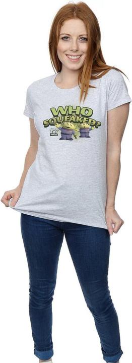 Actual product image Disney Womens/Ladies Toy Story Who Squeaked? Cotton T-Shirt (S)