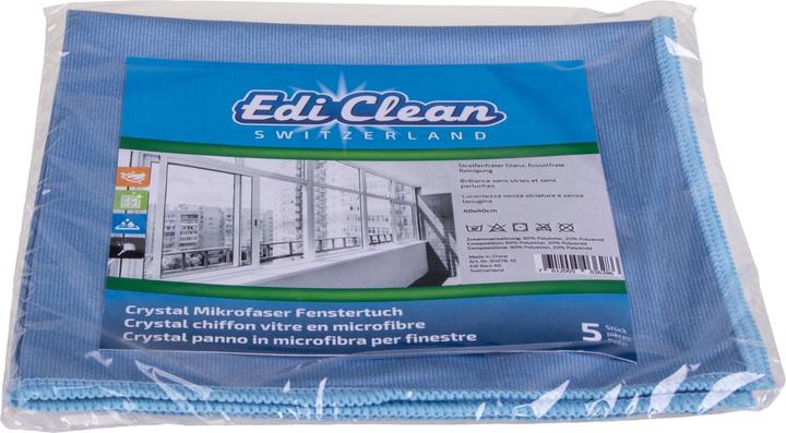 Actual product image Edi Baur Window cleaning cloth Crystal 5 pieces, Blue (5 pcs.)