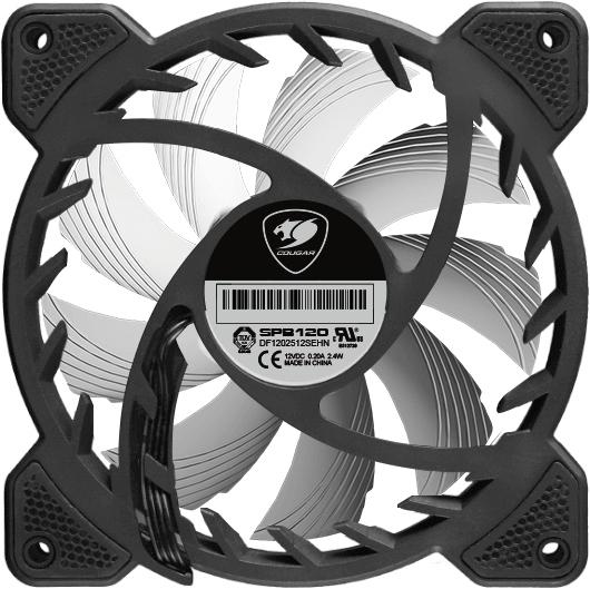Actual product image Cougar Gaming VORTEX RGB SPB 120 Cooling Fan Computer Case Cooler 12 cm Black