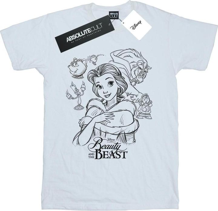 Produktbild Disney Beauty And The Beast Collage Sketch TShirt (XXL)
