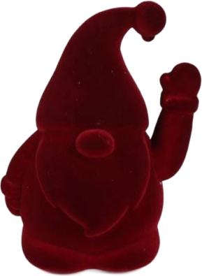Immagine prodotto CreaDiva Gnomo ondeggiante bordeaux floccato - 17 cm di altezza