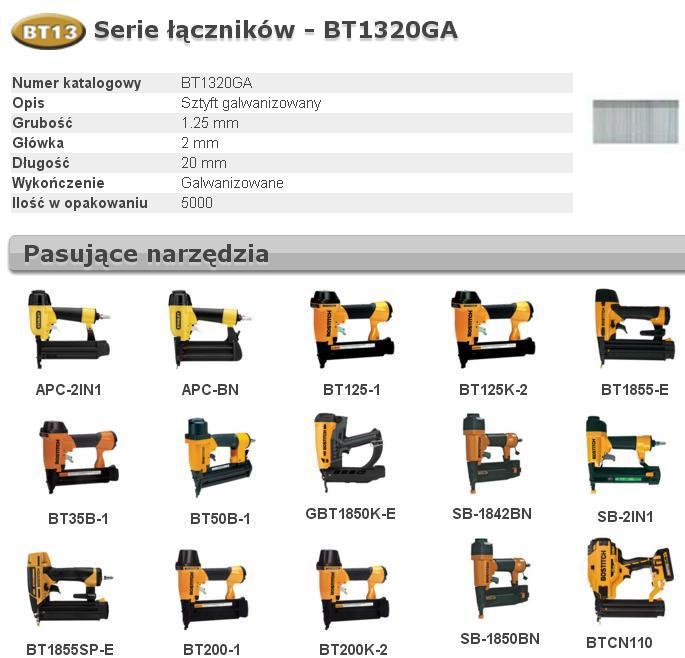 Produktbild Bostitch SZTYFTY BT13 20mm 5000 szt.