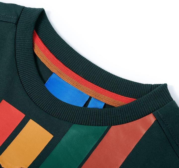 Immagine prodotto VidaXL Camicia da bambino a maniche lunghe verde scuro 92,Materiale: 100 (92)