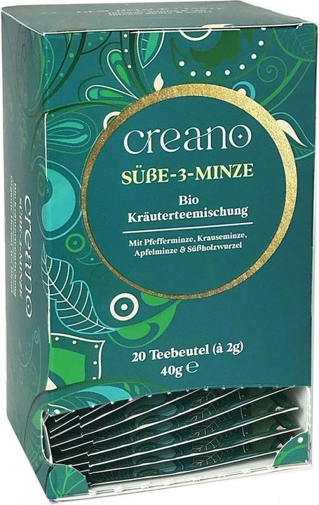 Produktbild Creano Tee Bio Teebeutel Süsse 3 Minze Packung mit 20 Beutel No.13 (83 g)