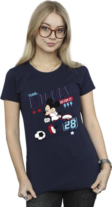 Actual product image Disney Womens/Ladies Mickey Mouse Team Mickey Football Cotton T-Shirt (S)