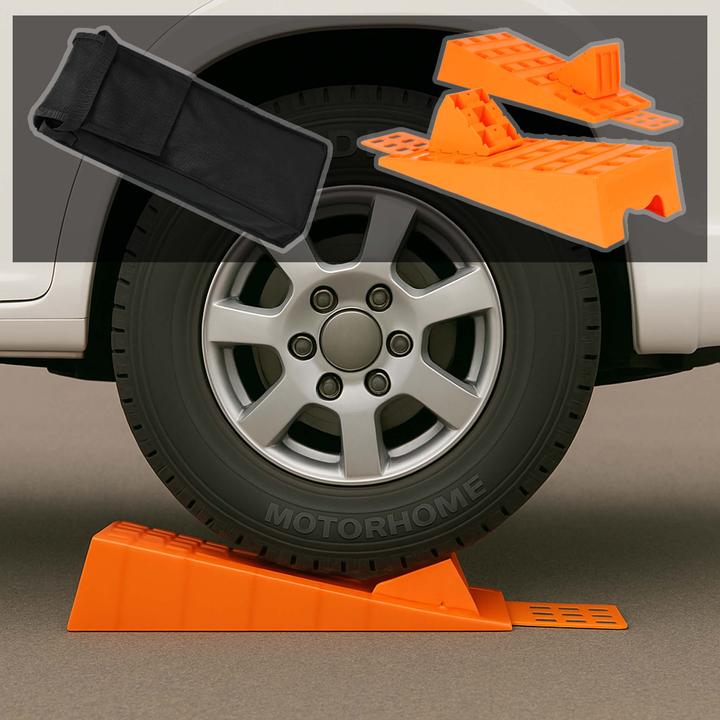 Produktbild Wiltec Auffahrkeil 2er Set Wohnwagen Stufenkeil 3,5t Ausgleichskeil Wohnmobil