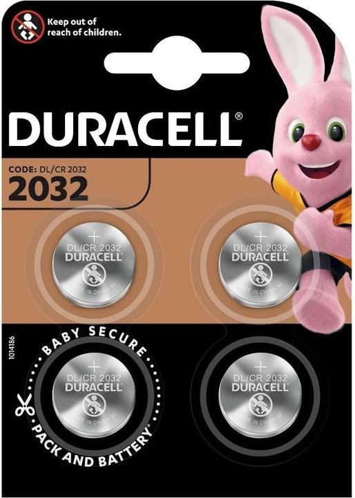 Image du produit Duracell Single-use battery CR2032 (4 pcs, CR2032, 225 mAh)