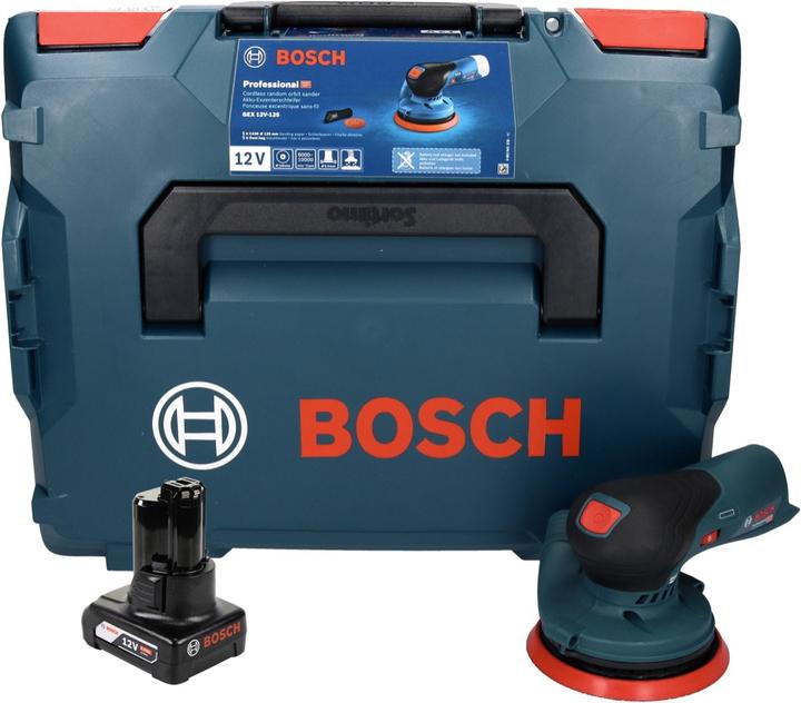 Image du produit Bosch Professional Bosch GEX 12V-125 Professional Ponceuse excentrique sans fil 12 V 125 mm Brushless + 1x batterie (Ponceuse excentrique)