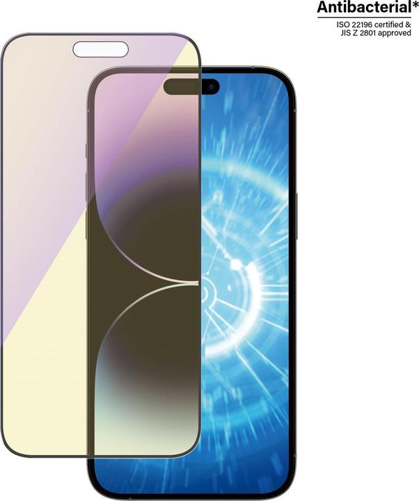 Actual product image PanzerGlass Screen Protector Ultra Wide Anti Bluelight iPhone 14 Pro Max (1 Piece, Apple iPhone 14 Pro Max)
