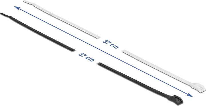 Immagine prodotto Delock Fascetta con testa piatta L 370 x W 3,6 mm 100 pz. (Fascette in plastica, 370 mm, 100 pz.)
