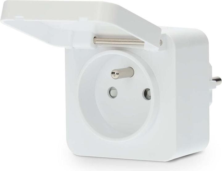 Immagine prodotto Nedis SmartLife Spina intelligente Wi-Fi | IP44 | Misuratore di potenza | 3680 W | Francia / Tipo E (CEE