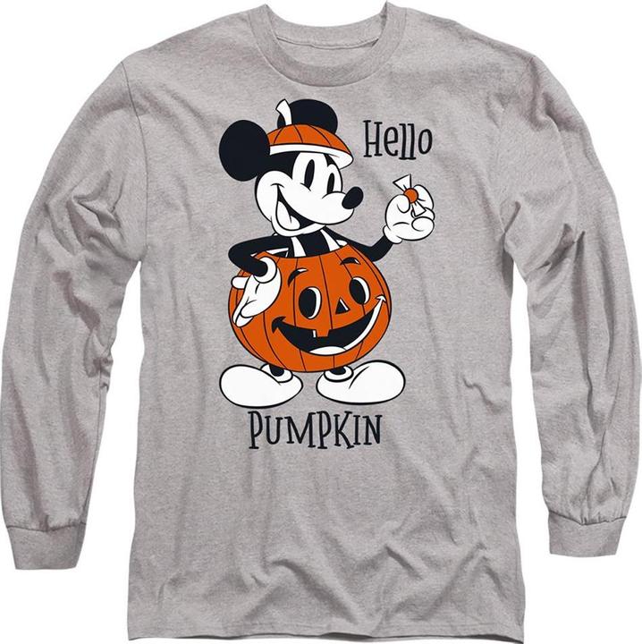 Actual product image Disney Unisex Adult Hello Pumpkin Mickey Mouse T-Shirt (XL)