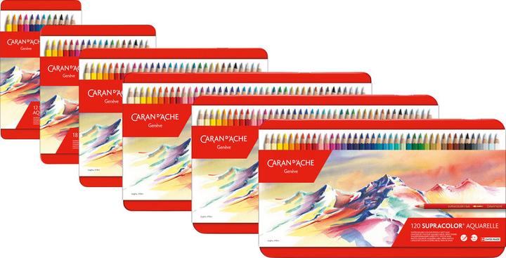 Actual product image Caran d'Ache Supracolor Aquarelle Metallschachtel (Multicoloured, 12 x)