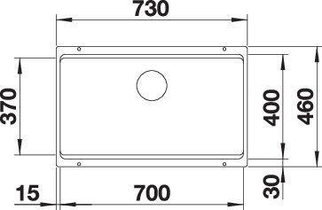 Produktbild Blanco Etagon 700-U (Aufsatzspülbecken, 46 cm, 73 cm)