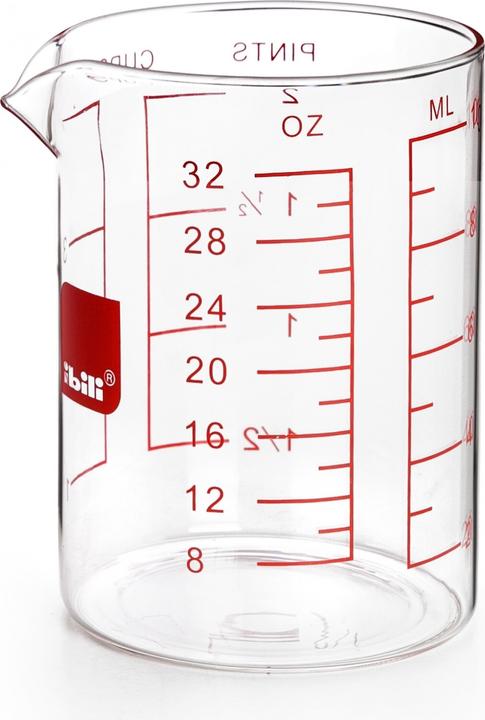 Produktbild Ibili Messbecher Kristall 1 Liter Ideal zum Abmessen von Flüssigkeiten und Zutaten (1000 ml)