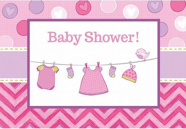 Image du produit Amscan 8 set d'invitation Baby Shower Girl