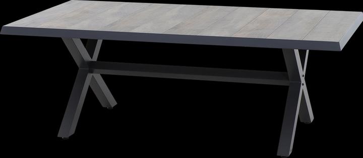 Immagine prodotto Siena Garden Sincro Dining Tisch 200x100cm matt anthrazit / washed grey (200 cm)
