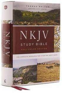 Immagine prodotto NKJV Study Bible, Hardcover, Burgundy, Full-Colour, Comfort Print (Inglese, Thomas Nelson., 2018)