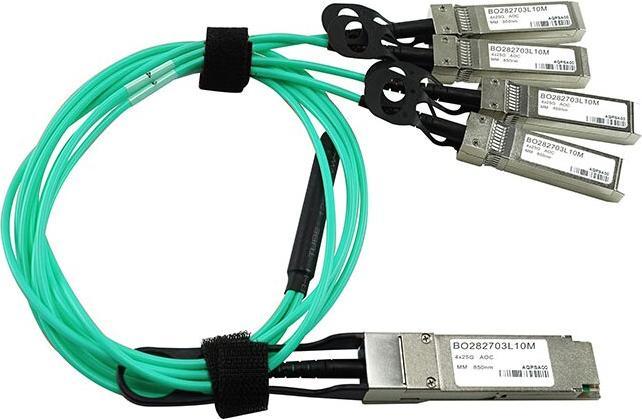Image du produit BlueOptics Câble optique actif QSFP-DD 200GBASE-SR4 10 mètres