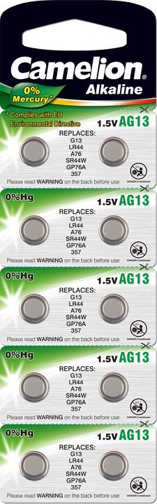 Produktbild Camelion Alkali AG13 (10 Stk., LR44, 138 mAh)