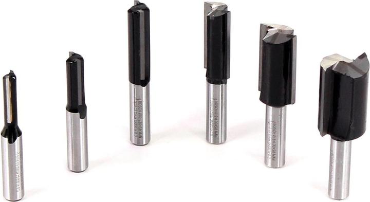 Produktbild Bosch Professional Zubehör 6-teiliges Nutfräser-Set, 8-mm-Schaft für Handfräsen