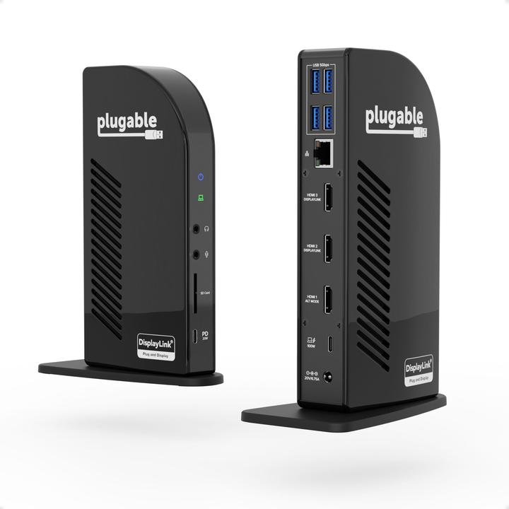 Actual product image Plugable USB-C Triple Display Dock (USB-C, 9 Ports)