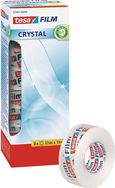Actual product image tesa tesafilm 8x CRYSTAL adhesive tape (19.19 mm)