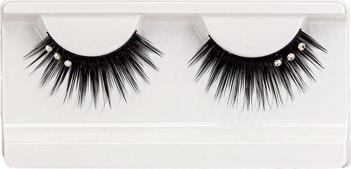 Produktbild Widmann SCHWARZE STRASS WIMPERN mit Klebstoff in Glasflasche - (Kristallstrass)