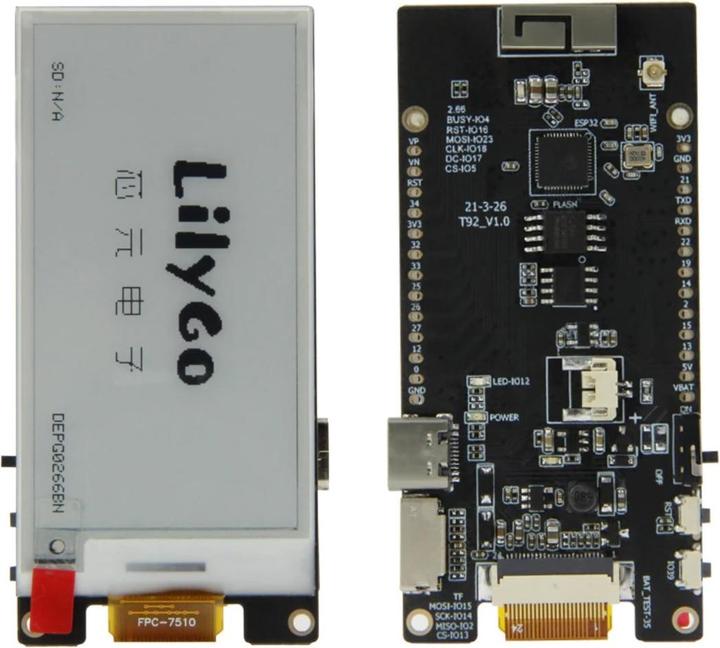 Immagine prodotto Lilygo Modulo ESP32 T5 con display E-Ink da 2,66 pollici