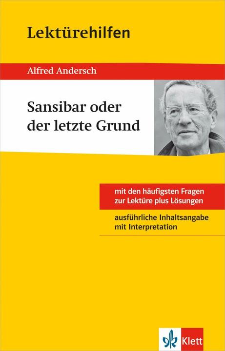 Actual product image Lektürehilfen Alfred Andersch "Sansibar oder der letzte Grund" (German, Alfred Andersch, 2015)
