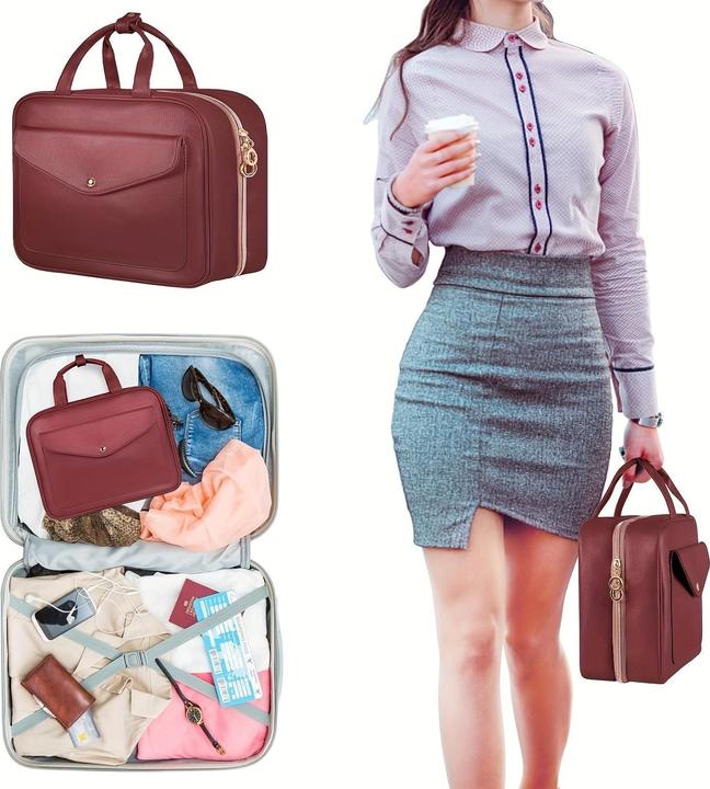 Only-Bags.Store Kulturtasche, 9-Liter-Tasche mit Metallgriff, grosse Kosmetiktaschen, mehrere Reisetaschen (9 l)