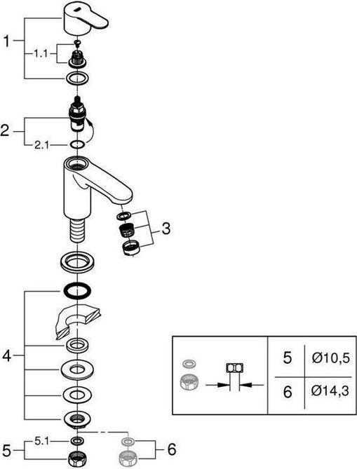 Produktbild Grohe Eurostyle Cosmopolitan Standventil XS-Size