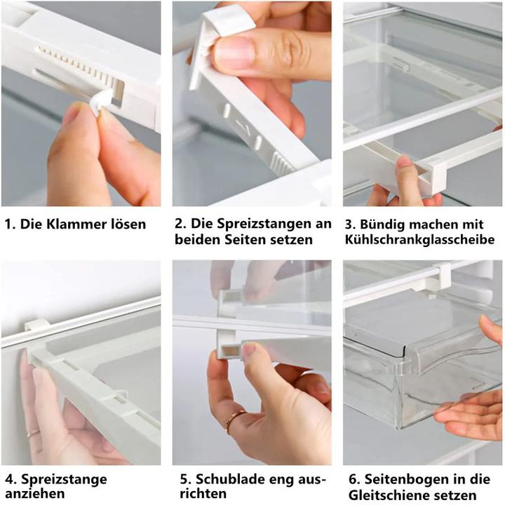 Image du produit Hermex Boîte de rangement pour réfrigérateur Organiseur de réfrigérateur Récipient pour réfrigérateur