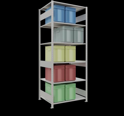 Immagine prodotto Schulte Lagertechnik Sistema di scaffalature di base senza viti MULTIplus150 con ripiani di lunghezza