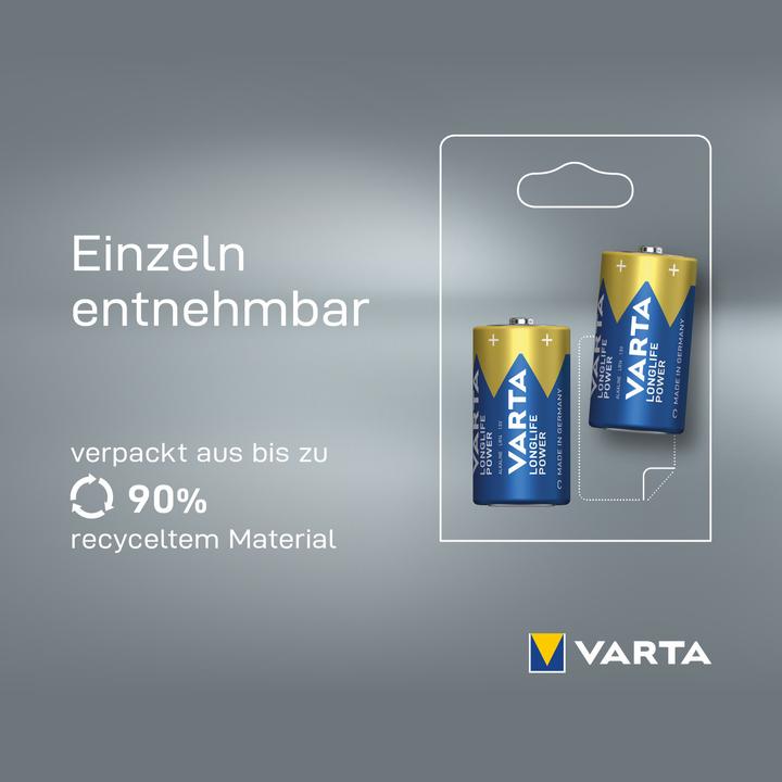 Actual product image Varta long-life power (2 pcs., C, 7800 mAh)