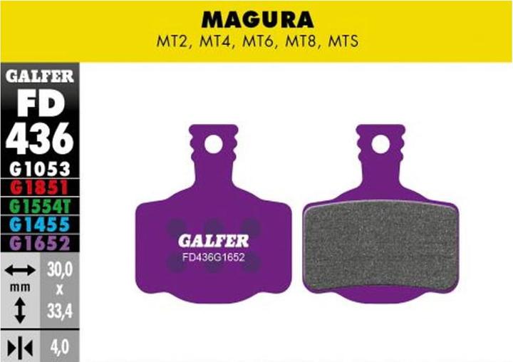 Actual product image Galfer Bike E-bike brake pads (Magura, Semi-metallic)