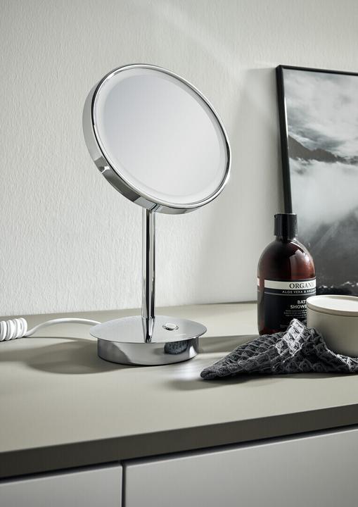 Produktbild Emco LED-Rasier-/Kosm.spiegel PURE LED eckig 1-armig 3-fach Touchsensor schwarz
