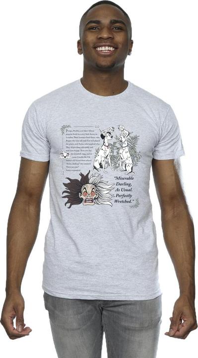 Actual product image Disney Mens 101 Dalmatians Miserable Darling T-Shirt (3XL)