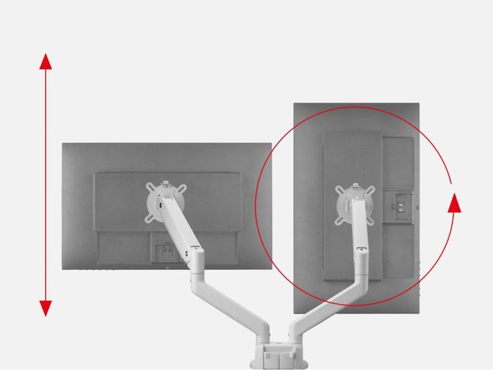 Produktbild One for All Monitor Halterung Solid Dual White DM 4220 (Tisch, 35")