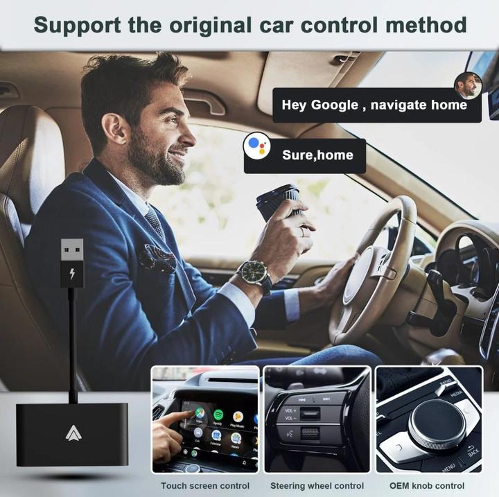 Actual product image PowerGuard Android Auto Wireless Adapter for Android Smartphones & Cars
