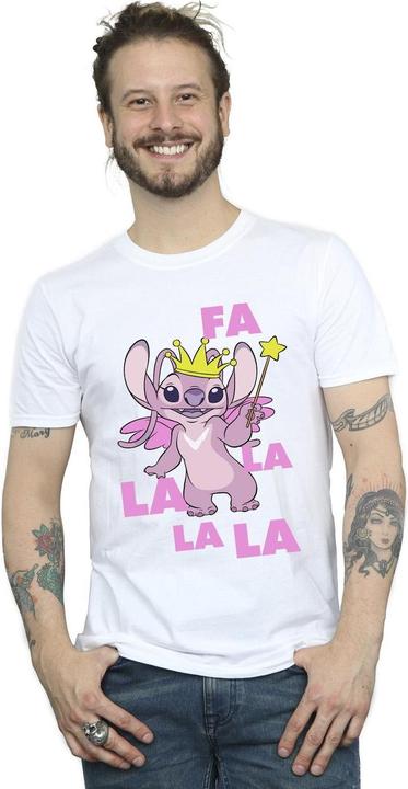 Immagine prodotto Disney Lilo & Stitch Angel Fa La La Maglietta Uomo (L)