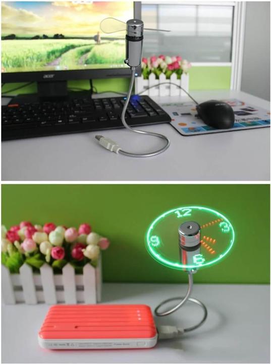 Produktbild Hama PC USB-Ventilator mit Uhrzeitanzeige