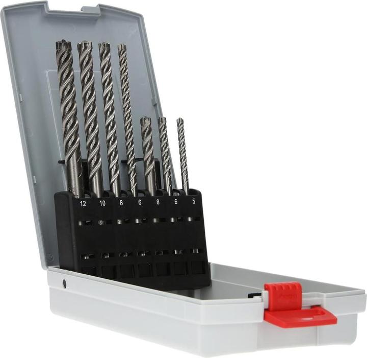 Bosch Professional Zubehör Jeu de forets SDS Plus 7X (5.0 mm, 6.0 mm, Ø 8.0 mm, 12.0 mm, 10.0 mm)