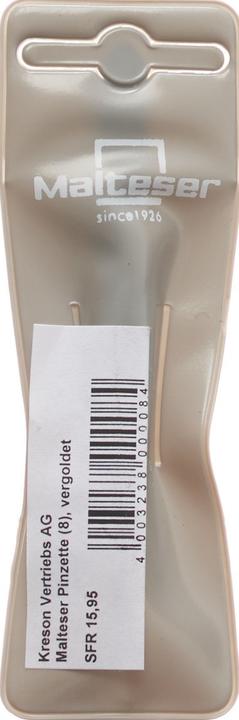 Actual product image Malteser Tweezers oblique 9 cm No 8 Gold