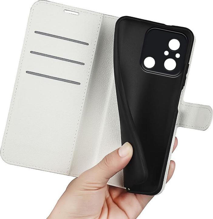 Actual product image Cover-Discount Xiaomi Redmi 12C - Leather Case Cover white (Xiaomi Redmi 12C)