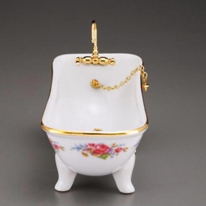 Immagine prodotto Reutter 001.770/2 - Vasca da bagno "Dresden Rose", miniatura (12,5 x 5,5 x 7 cm)