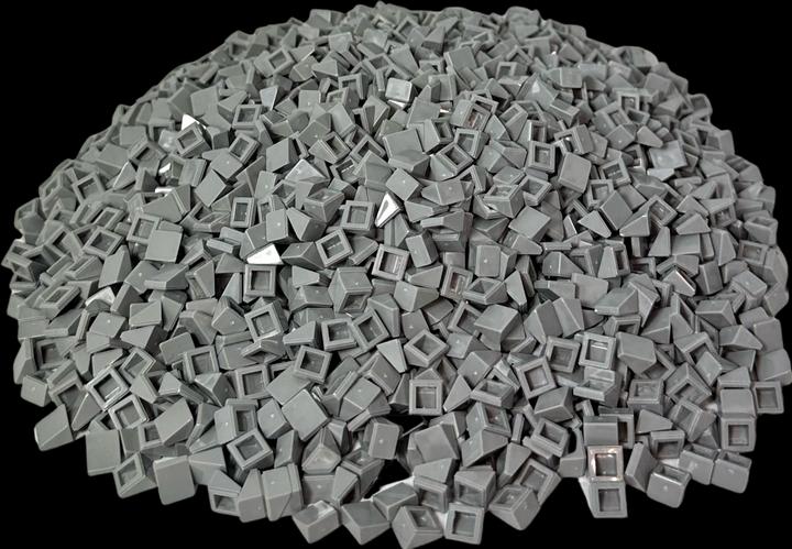 Actual product image LEGO Slope 1x1x2/3 Transparent Light Grey - Cheese Slope 54200 NEW! Quantity 100x (54200, LEGO Classic)
