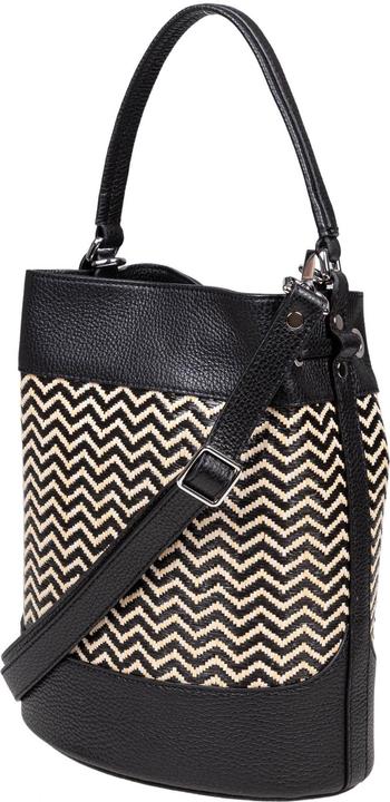 Actual product image Zanellato monda wicker s bucket bag color black